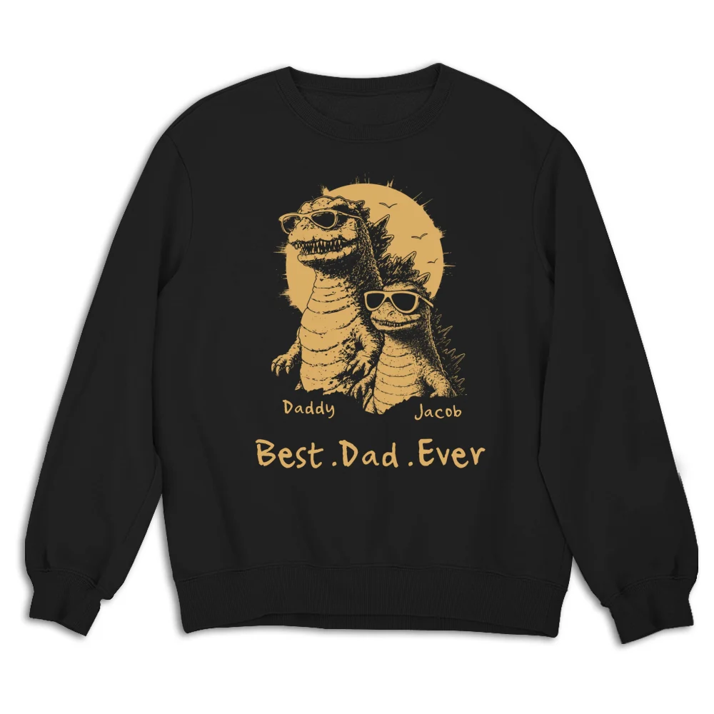 Best Dad Ever Dinosaur - Personalized Custom Shirt - Image 18