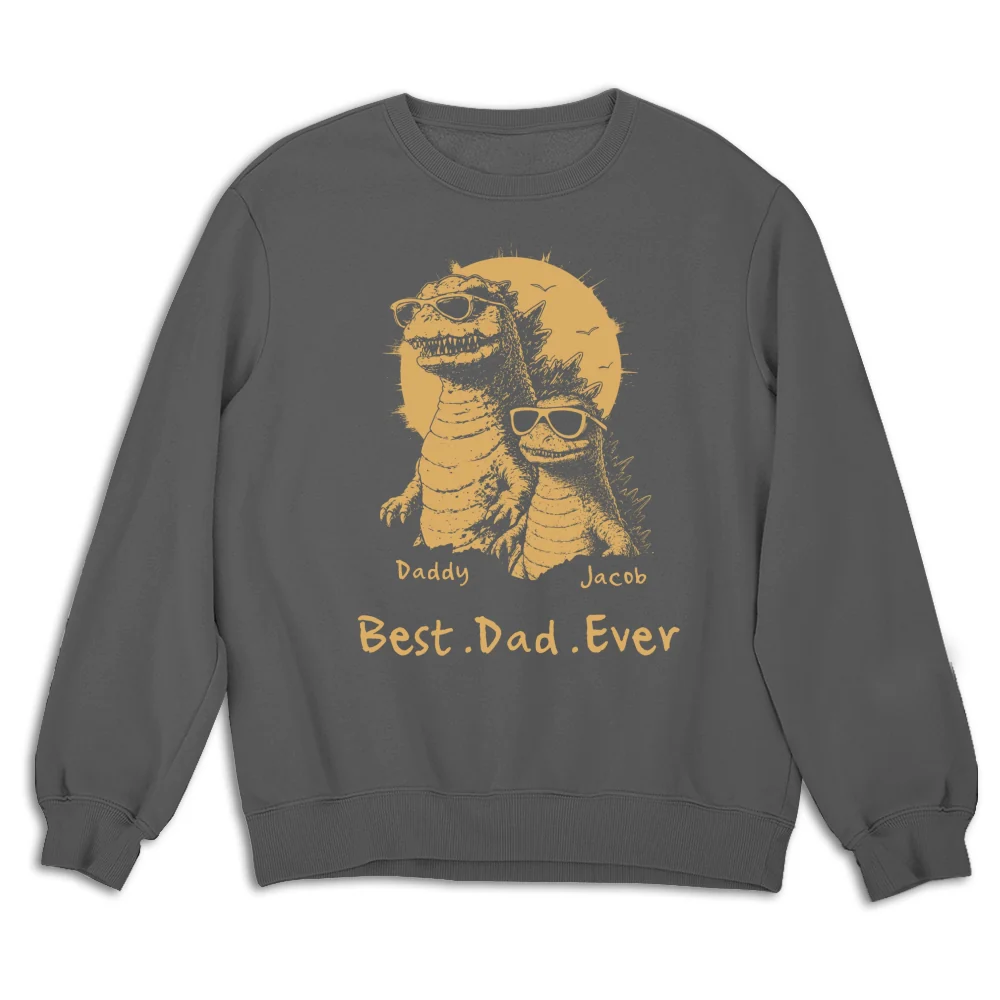 Best Dad Ever Dinosaur - Personalized Custom Shirt - Image 19