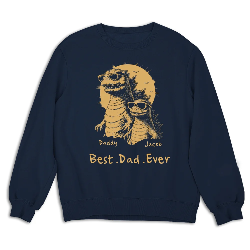Best Dad Ever Dinosaur - Personalized Custom Shirt - Image 20