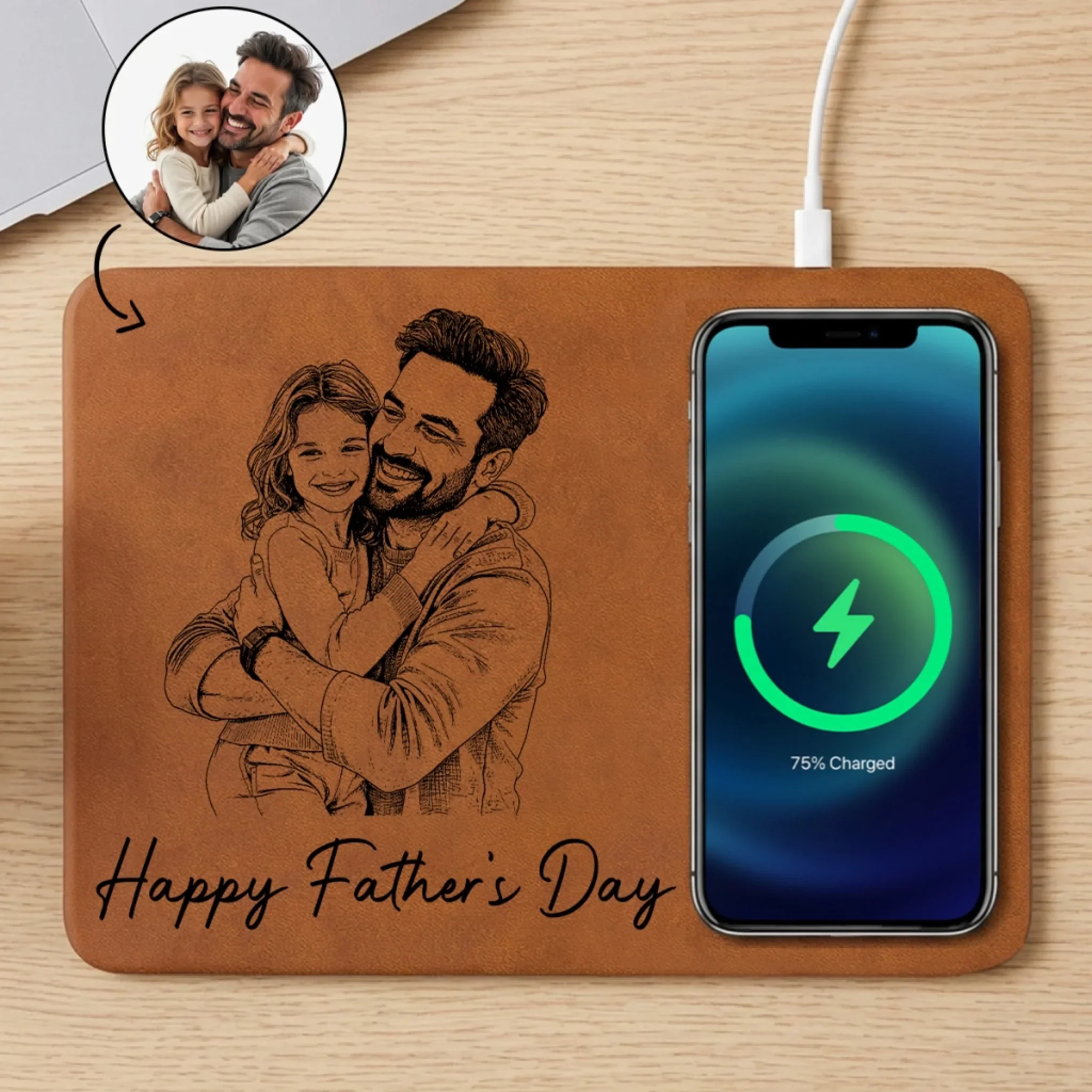 Best Dad Ever - Personalized Custom Charging Mat
