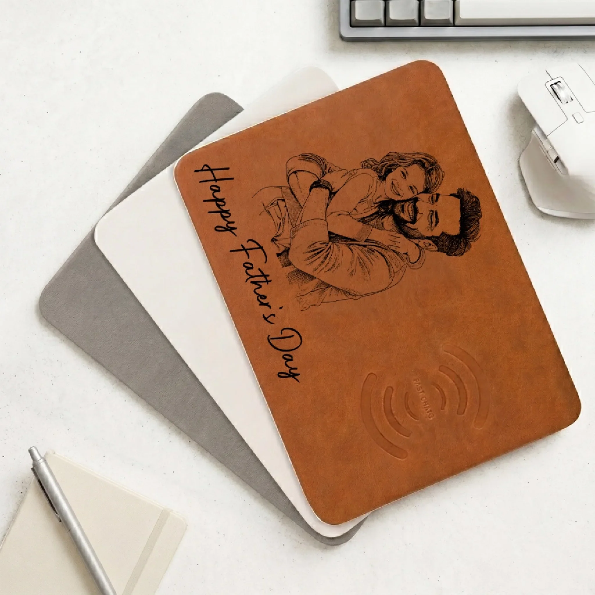 Best Dad Ever - Personalized Custom Charging Mat - Image 2