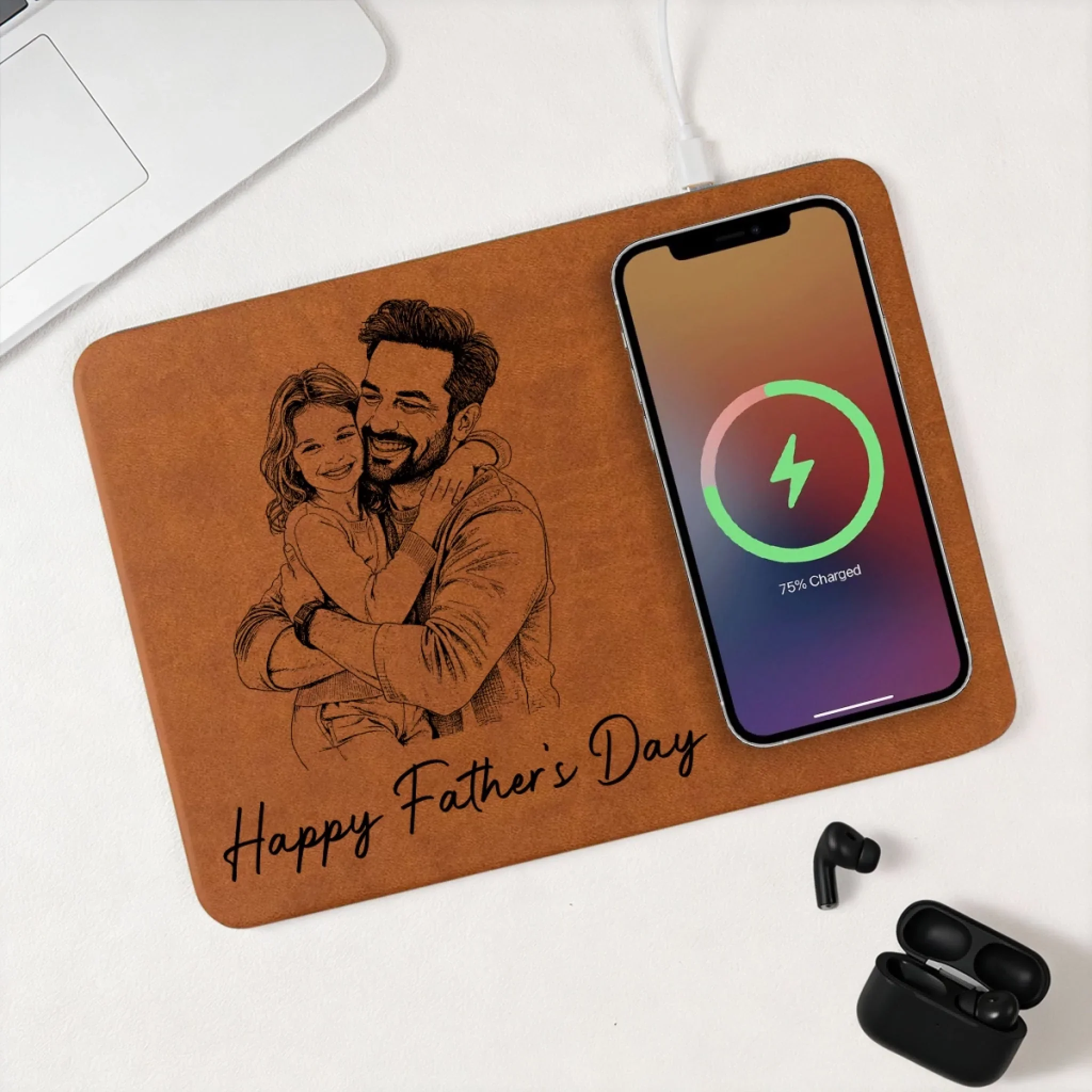 Best Dad Ever - Personalized Custom Charging Mat - Image 4