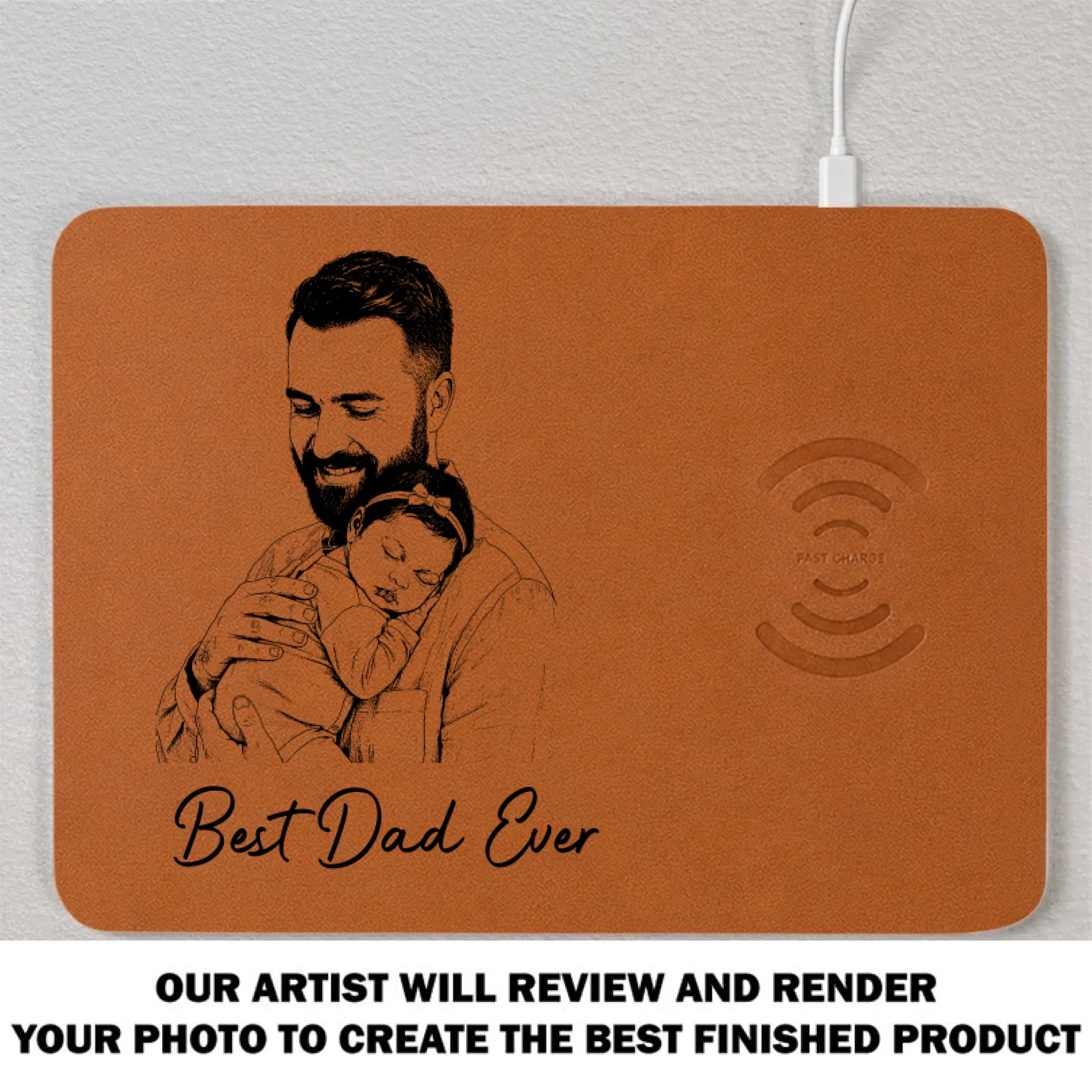 Best Dad Ever - Personalized Custom Charging Mat - Image 8