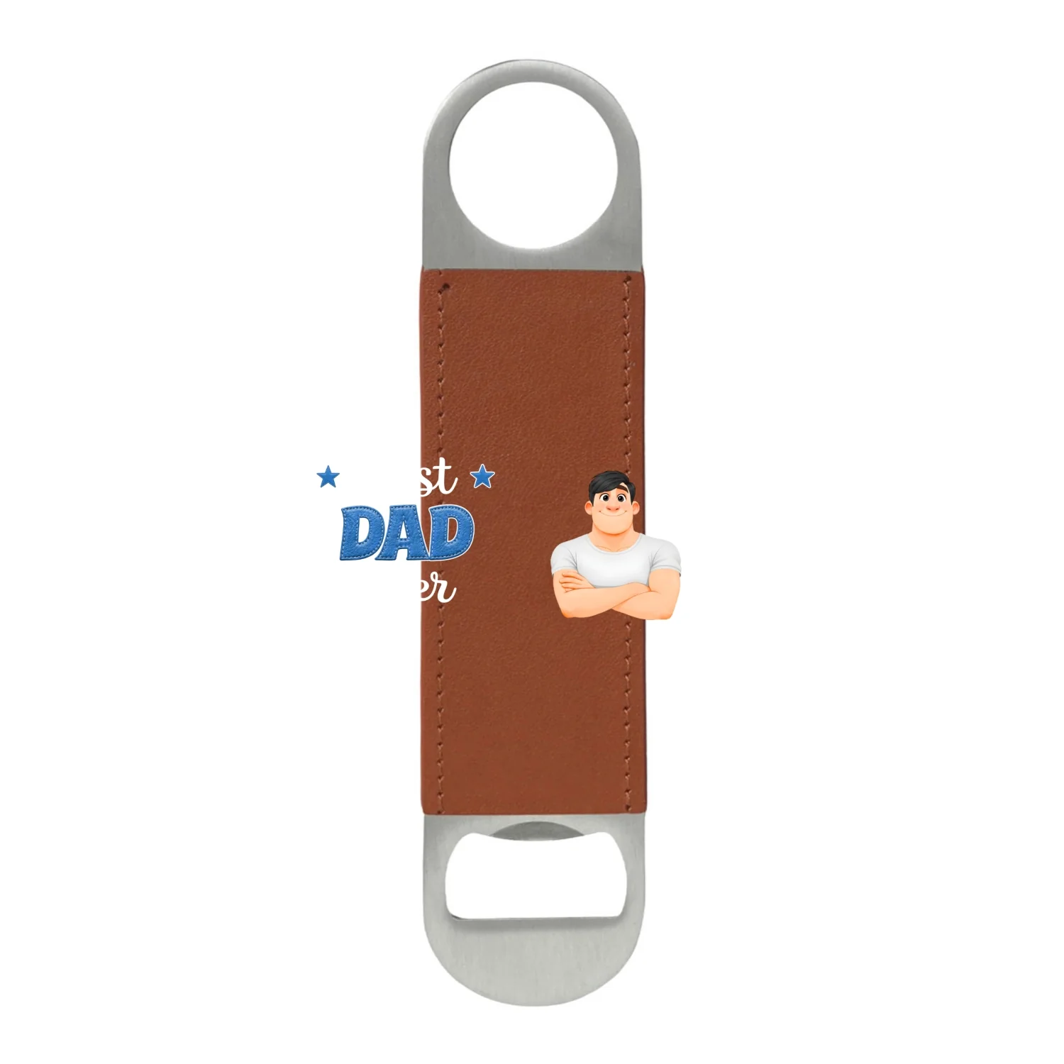 Best Dad Ever - Personalized Custom Leather Bottle Opener - Image 8