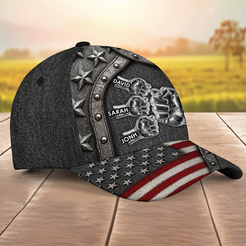 Best Dad In Metal - Personalized Custom Classic Cap - Image 4