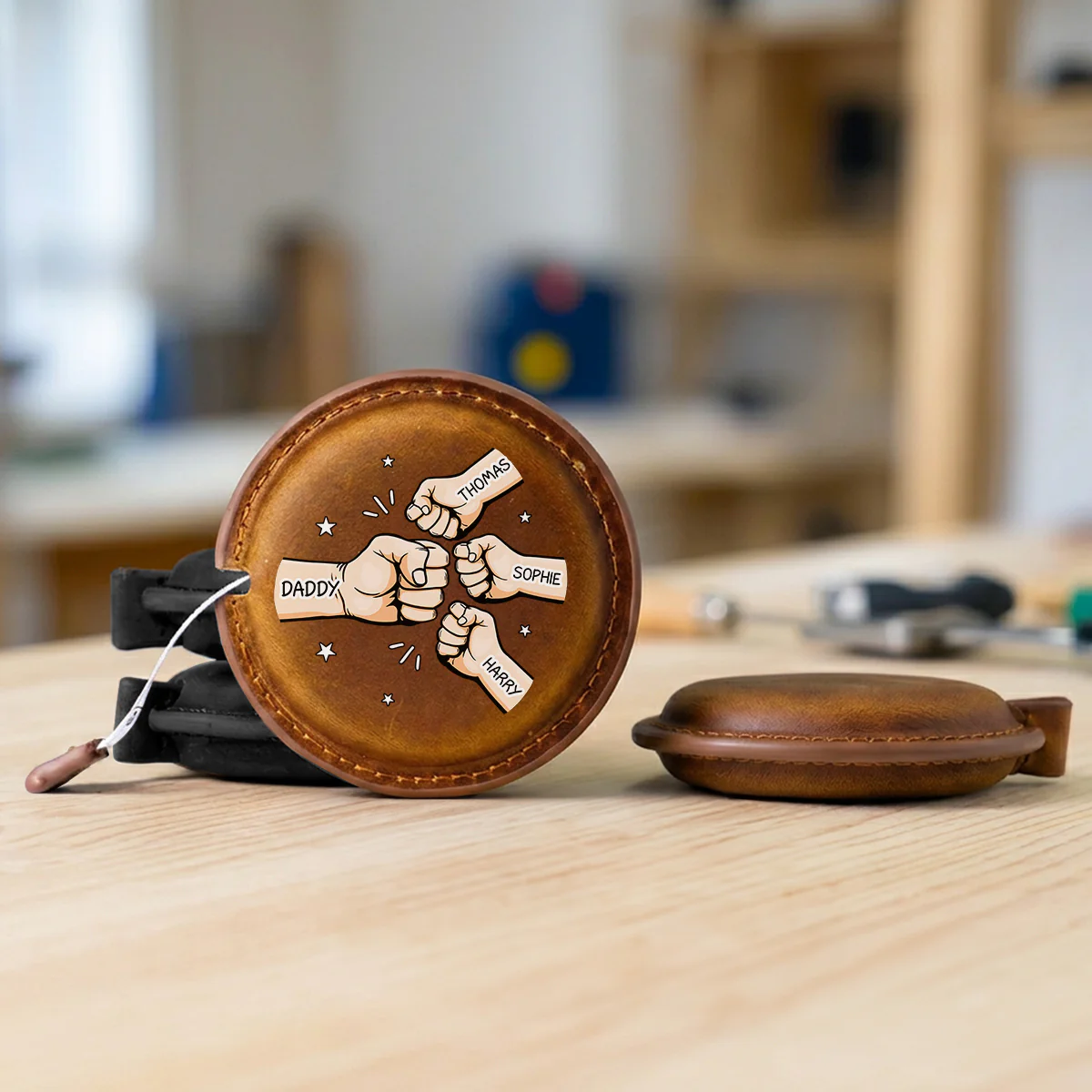 Best Dad - Personalized Custom Leather Tape Measure - Image 7
