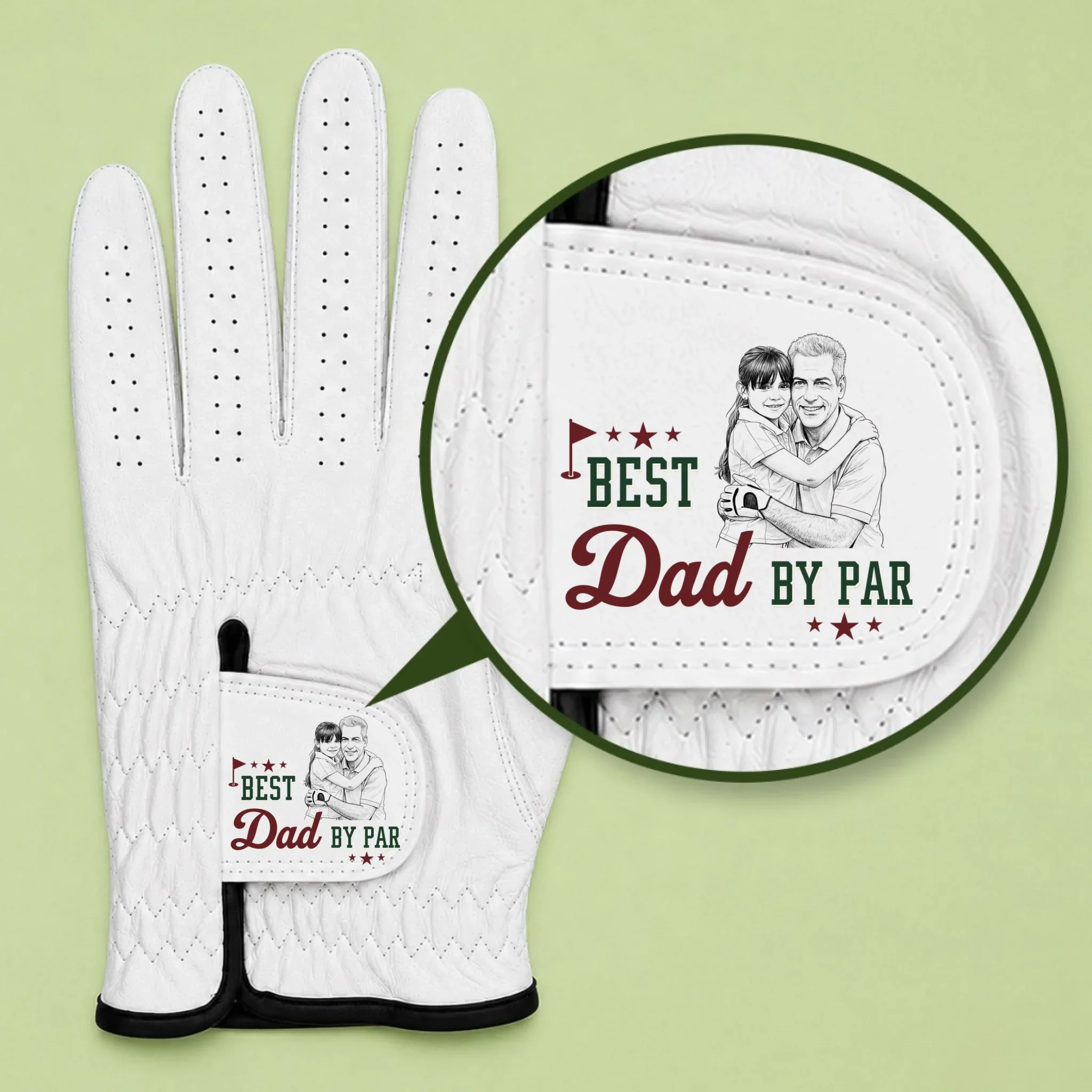 Best Daddy By Par - Personalized Custom Golf Glove - Image 8