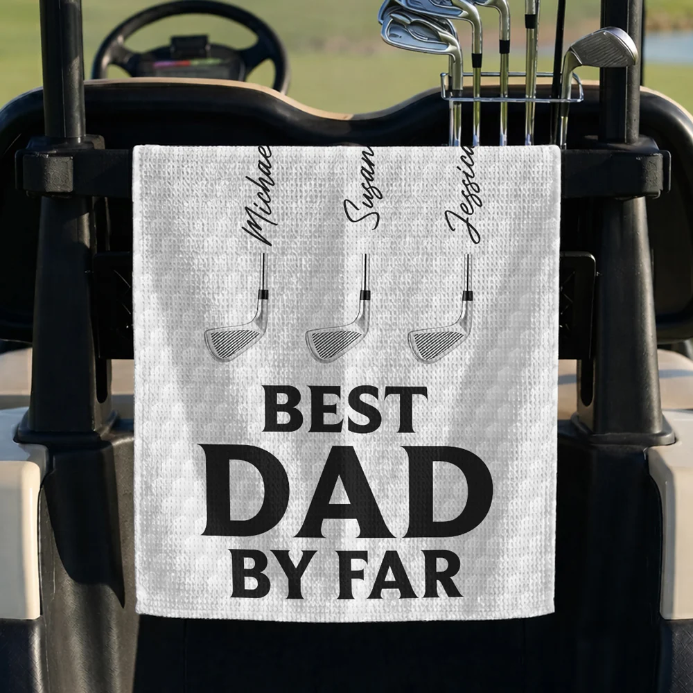 Best Daddy By Par - Personalized Custom Golf Towel - Image 3