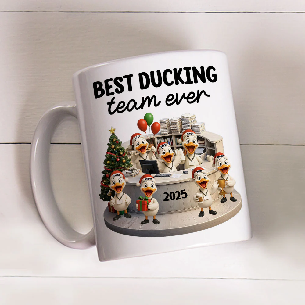 Best Ducking Team Ever - Personalized Custom Coffee Mug - Image 4