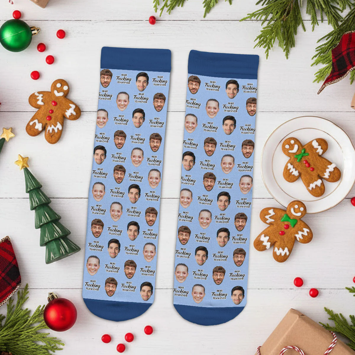 Best F Team Ever - Personalized Custom Crew Socks - Image 3