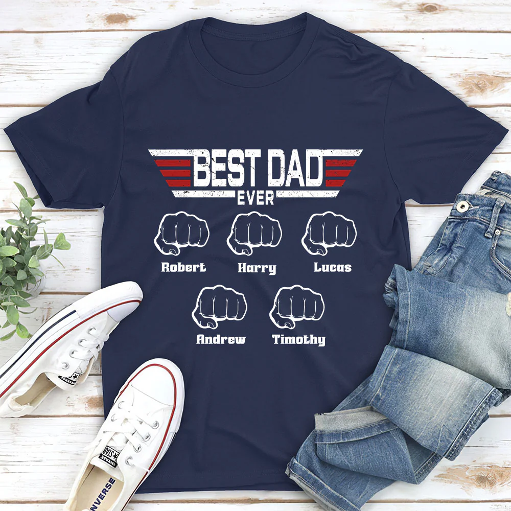 Best Father Ever - Personalized Custom Shirt - Image 4