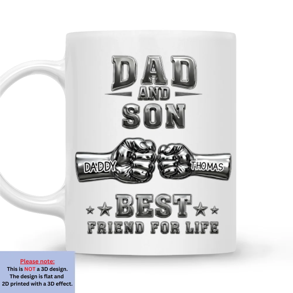 Best Friend For Life - Personalized Custom 3D Effect Coffee Mug - Image 7