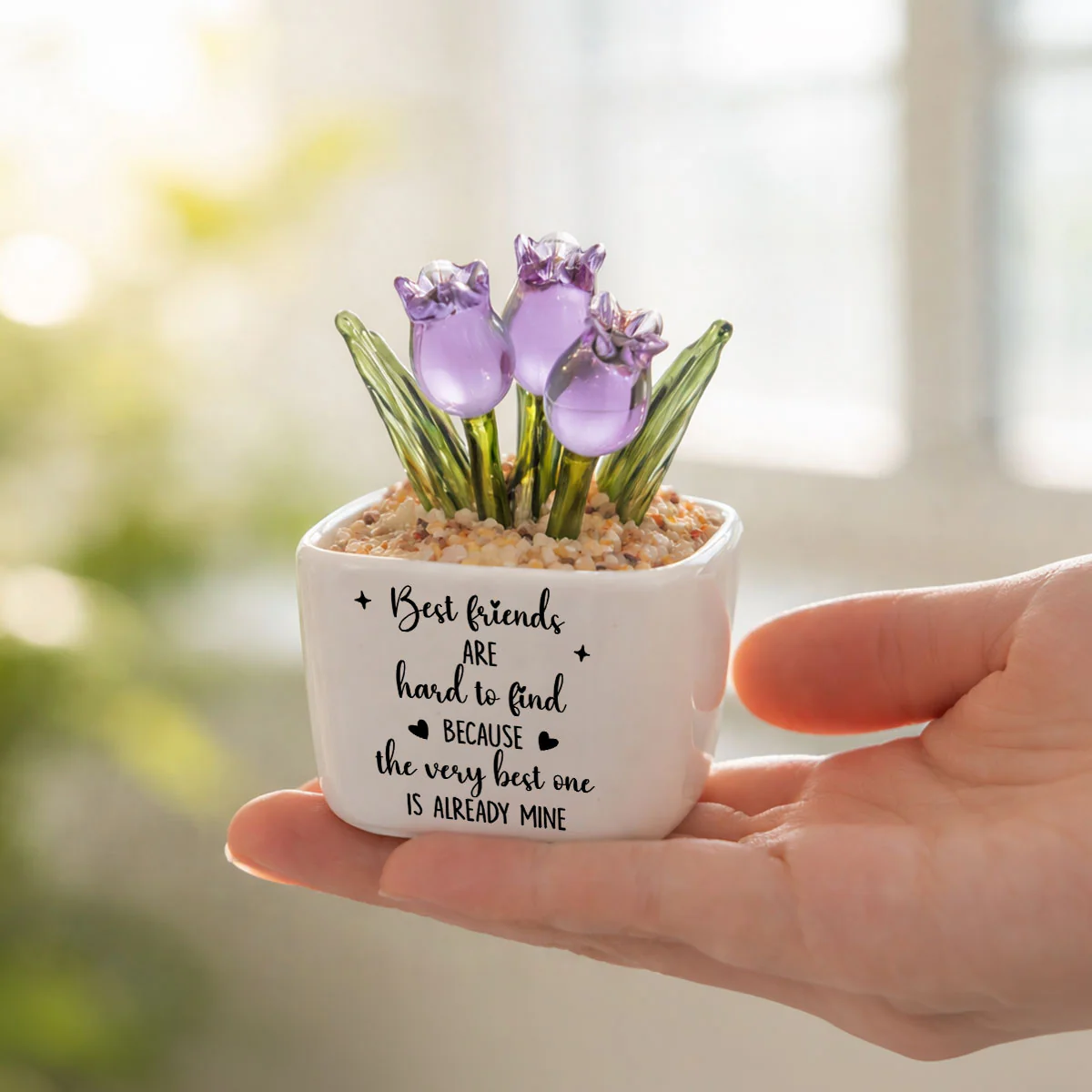 Best Friends - Personalized Custom Glass Everlasting Tulips - Image 6