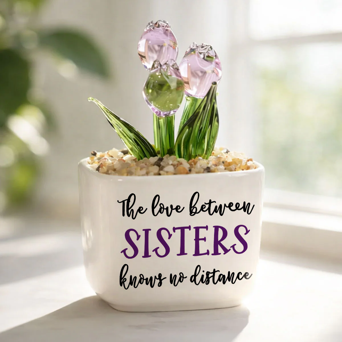 Best Friends Since The Beginning - Personalized Custom Glass Everlasting Tulips - Image 2