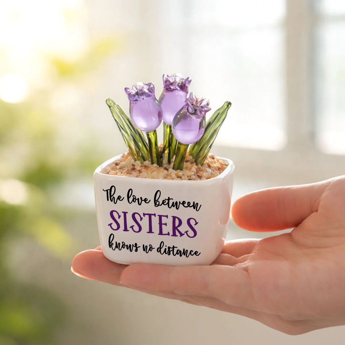 Best Friends Since The Beginning - Personalized Custom Glass Everlasting Tulips - Image 4