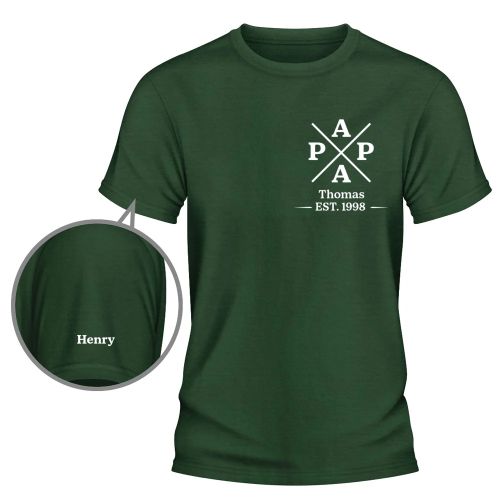 Best Grandpa - Personalized Custom Shirt With Design On Sleeve - Image 8