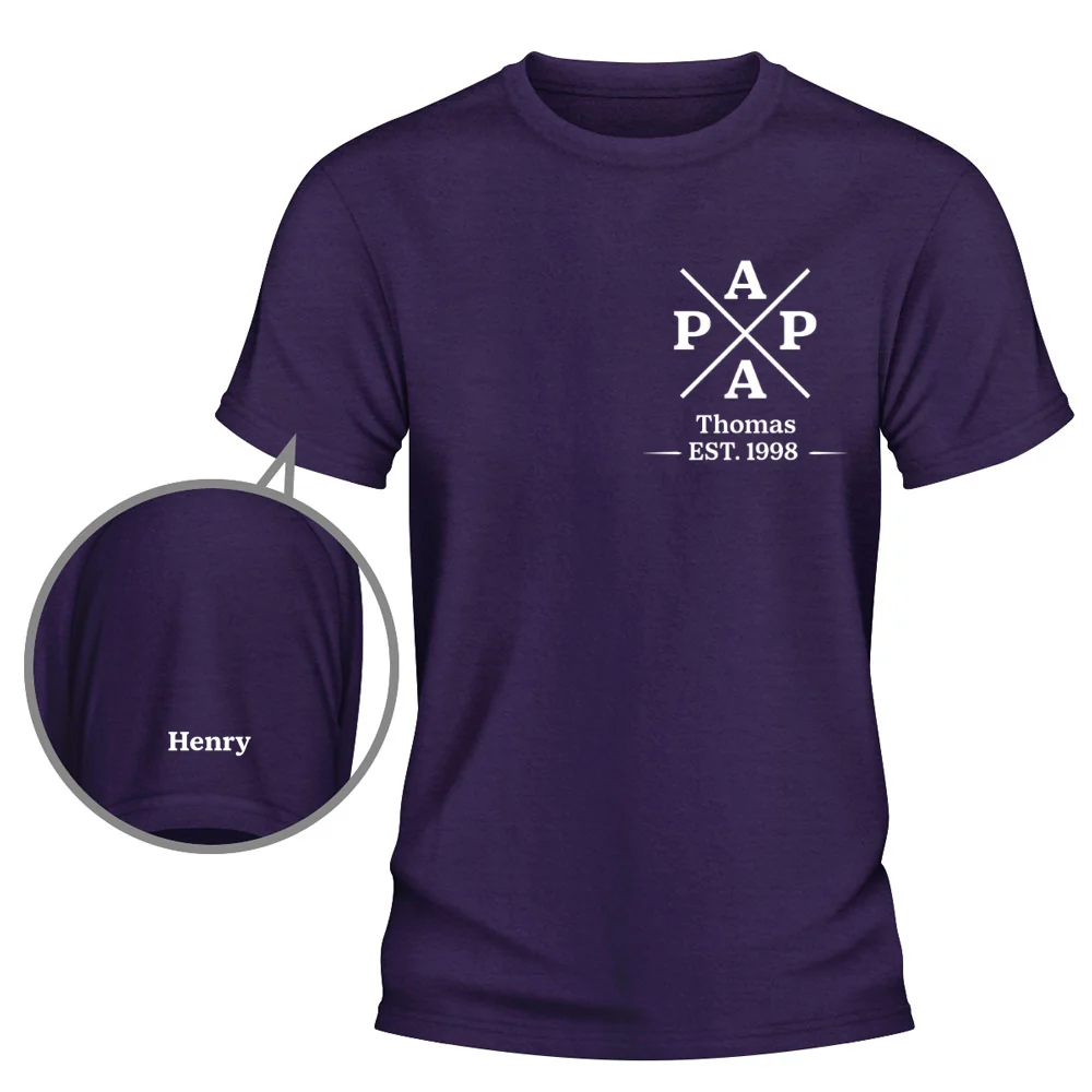 Best Grandpa - Personalized Custom Shirt With Design On Sleeve - Image 9