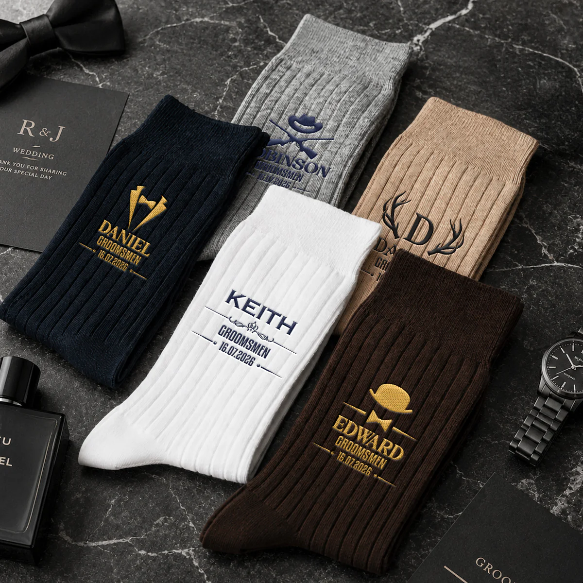 Best Groom Ever - Personalized Custom Men Socks - Image 2