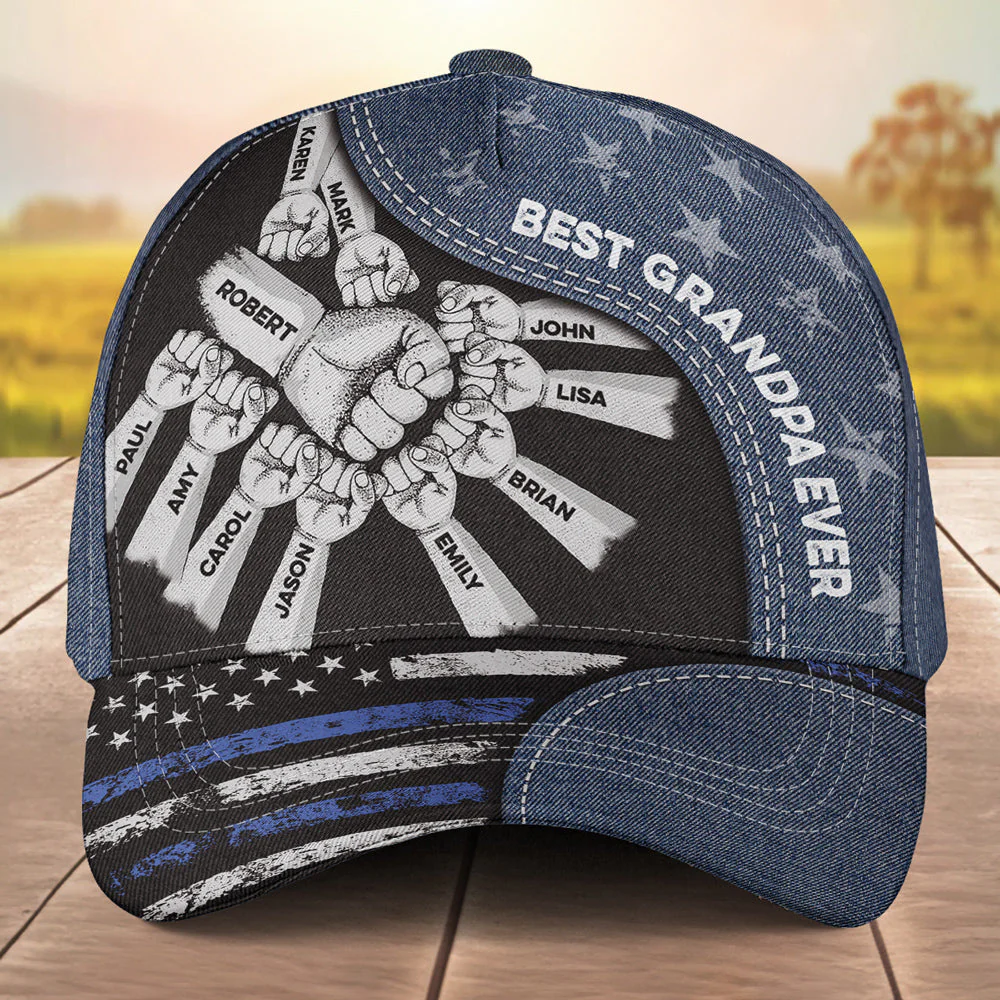 Best Papa Ever - Personalized Classic Cap - Image 3
