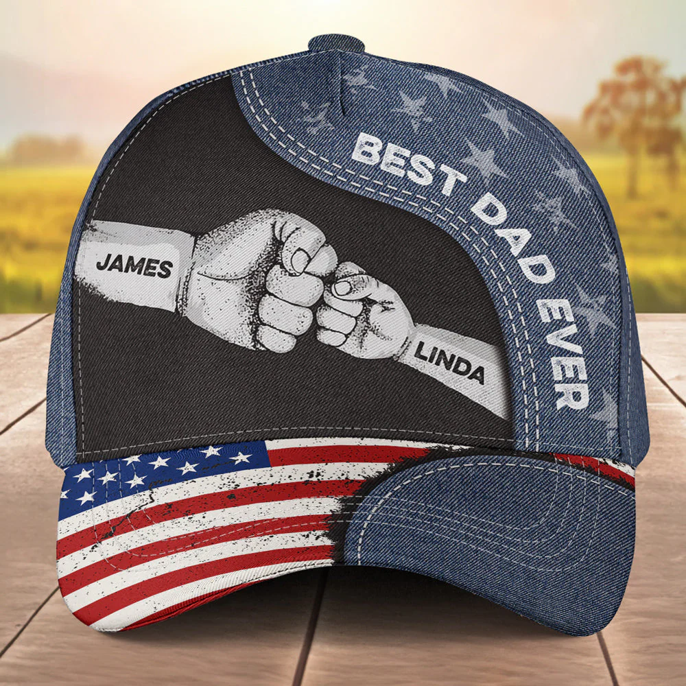 Best Papa Ever - Personalized Classic Cap - Image 4
