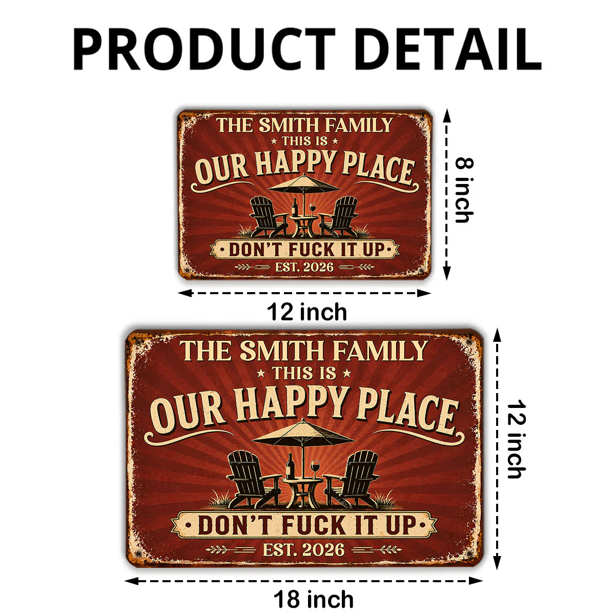 Best Place - Personalized Custom Metal Sign - Image 5