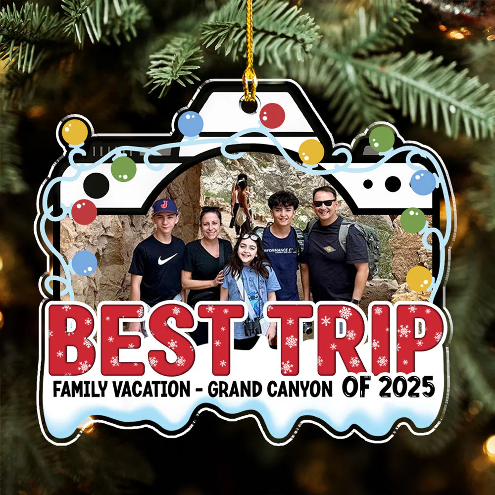Best Trip Ever - Personalized Custom Acrylic Ornament - Image 4