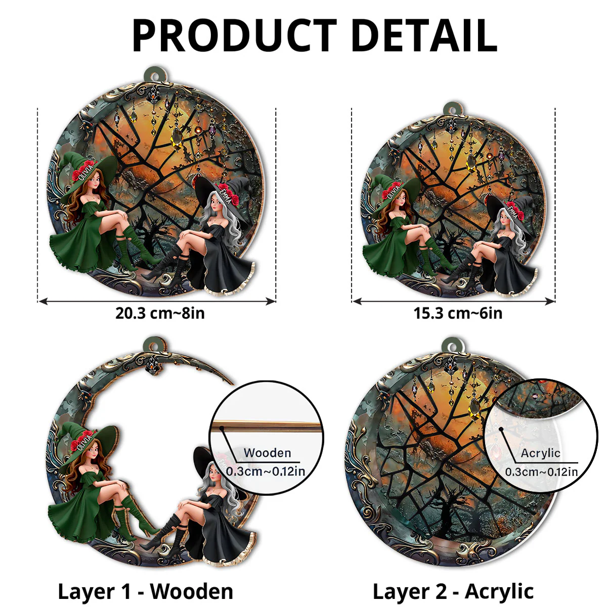 Best Witches - Personalized Custom Suncatcher - Image 6