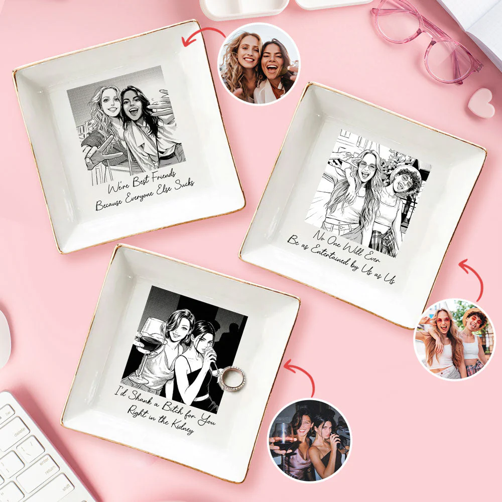 Bestie Photo - Personalized Custom Jewelry Dish - Image 4