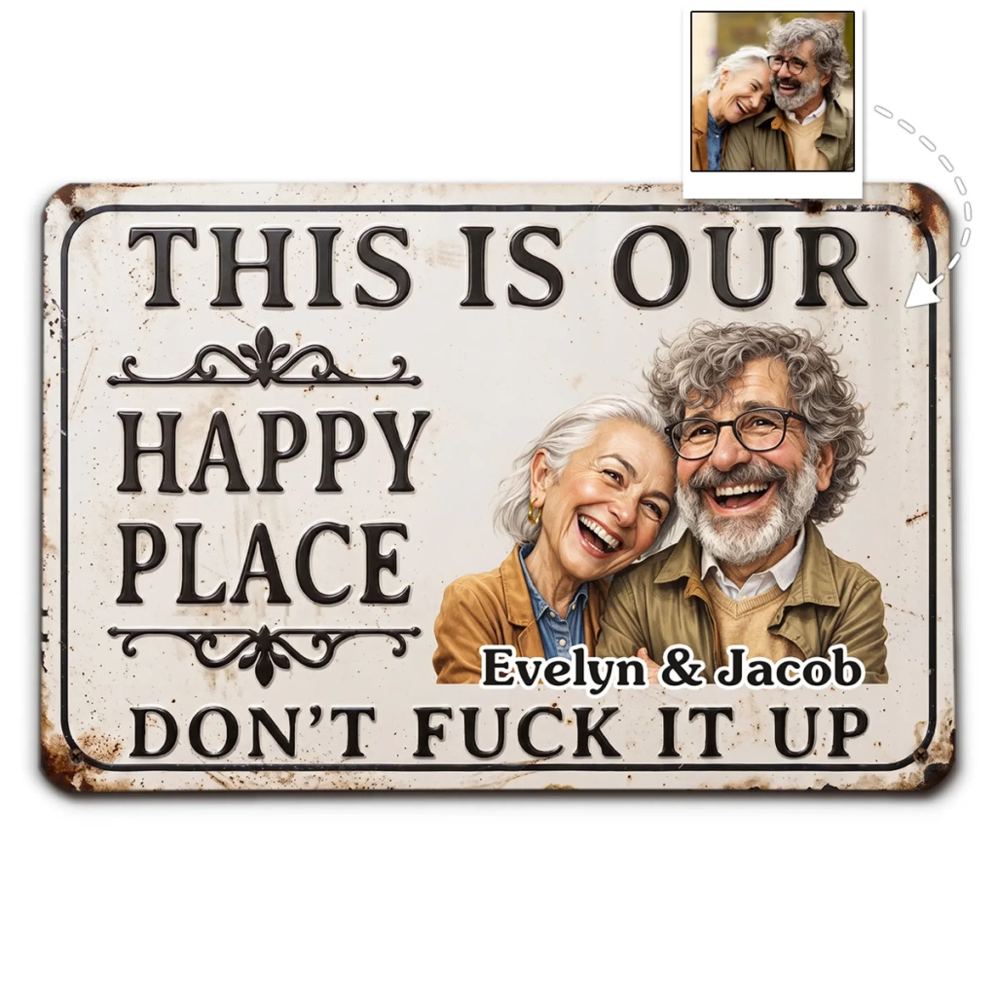 Better Together - Personalized Custom Metal Sign