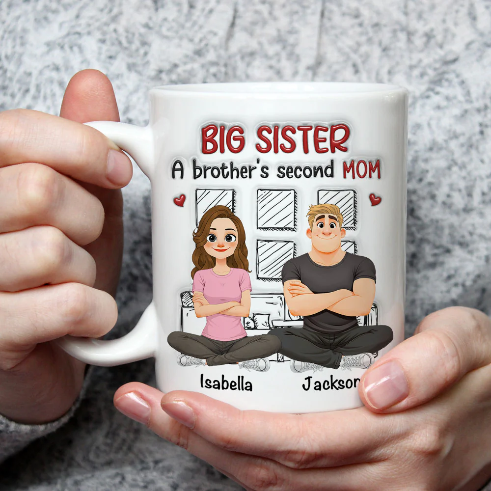 Big Sister - Personalized Custom 3D Inflated Effect Coffee Mug - Image 3