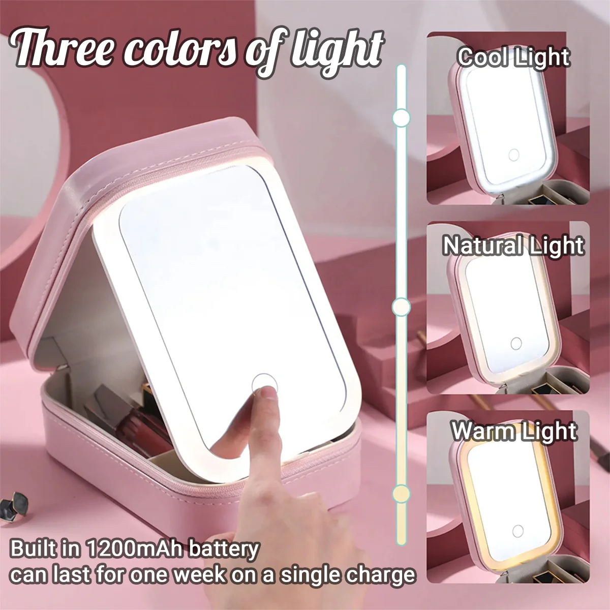 Birth Month Flower Version 4 - Personalized Custom Jewelry Box With LED Mirror - Image 5