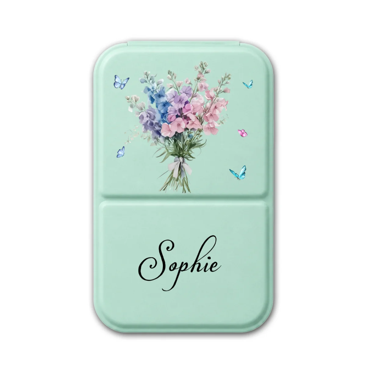 Birthmonth Flower - Personalized Custom Pocket Leather Mirror - Image 11