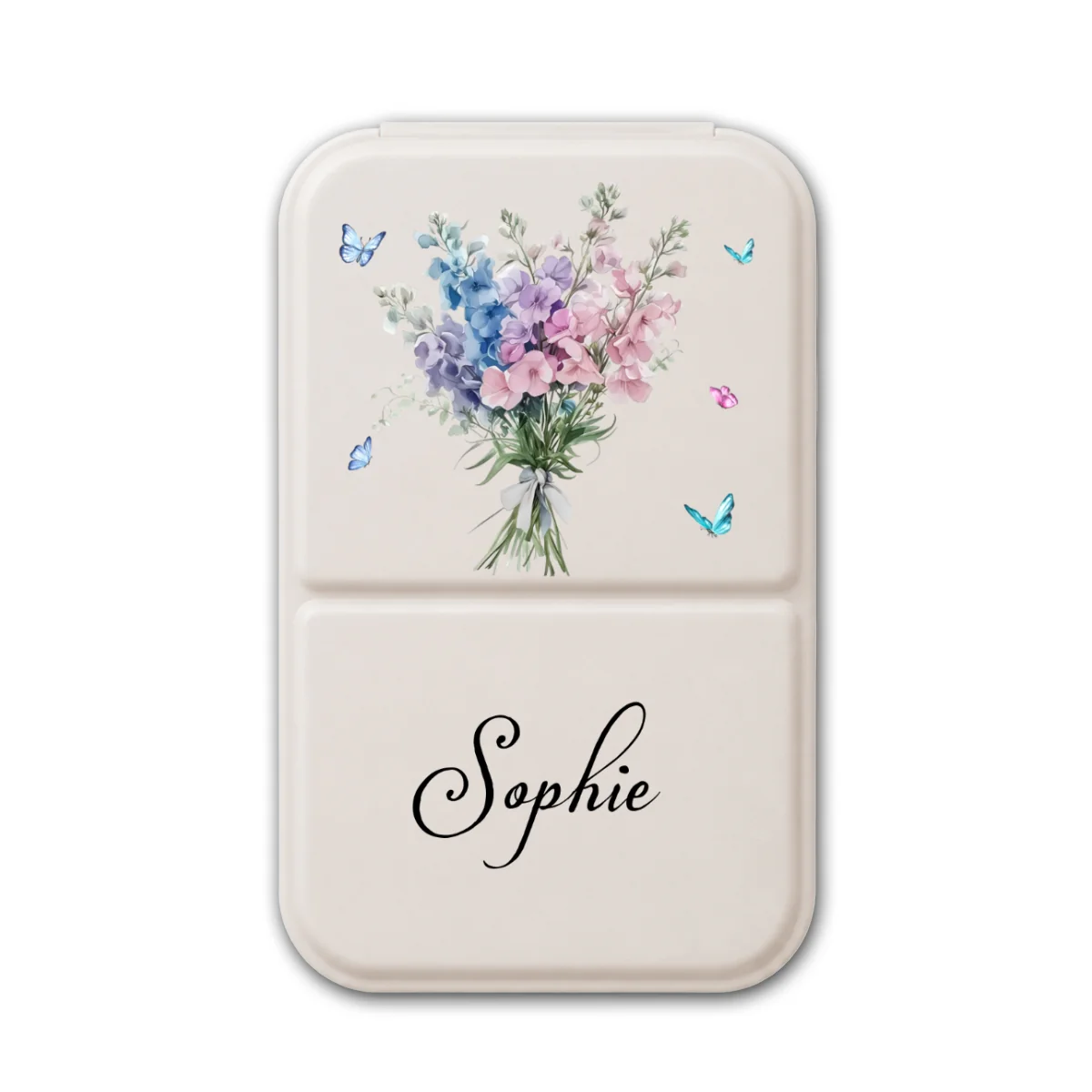 Birthmonth Flower - Personalized Custom Pocket Leather Mirror - Image 8