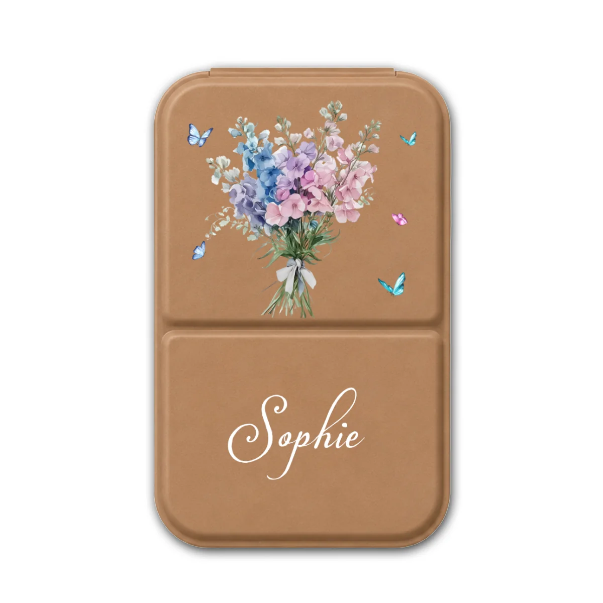 Birthmonth Flower - Personalized Custom Pocket Leather Mirror - Image 9