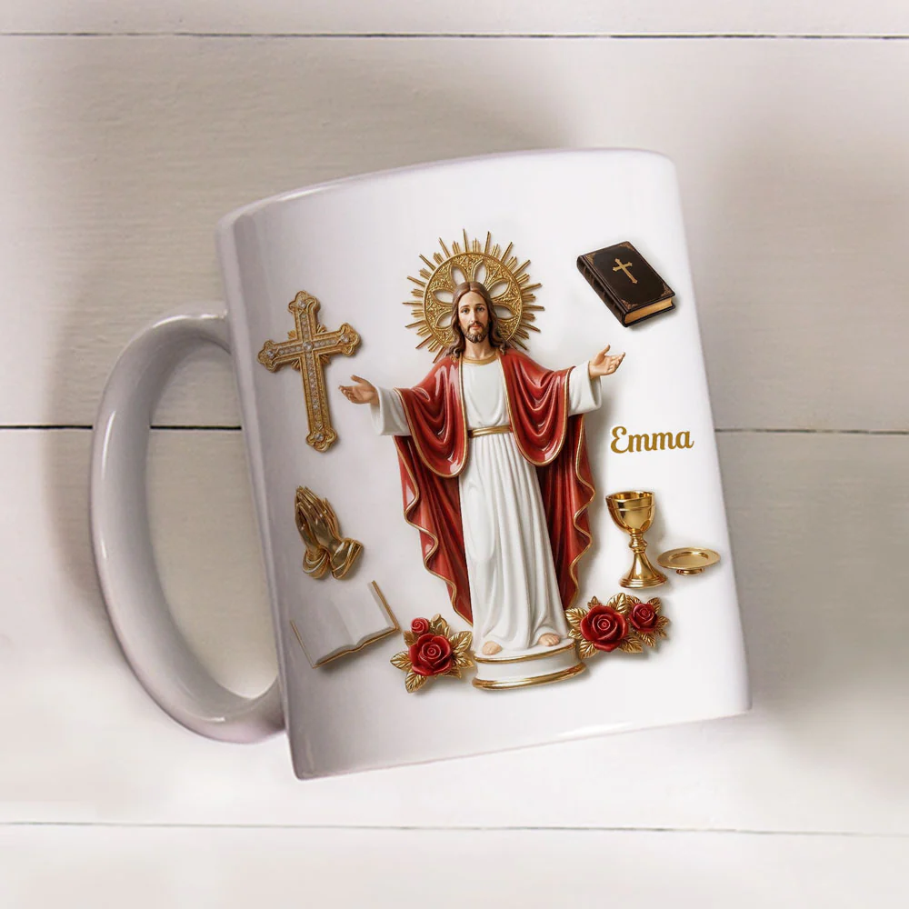 Blessed By Jesus - Personalized Custom 3D Effect Mug - Image 4