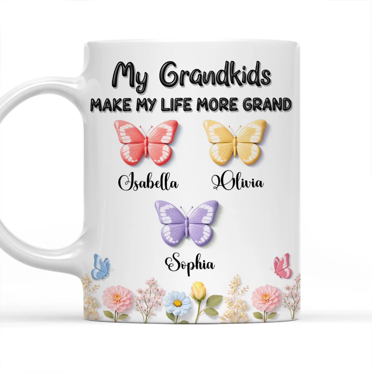 Blessed By My Grandkids - Personalized Custom 3D Effect Mug