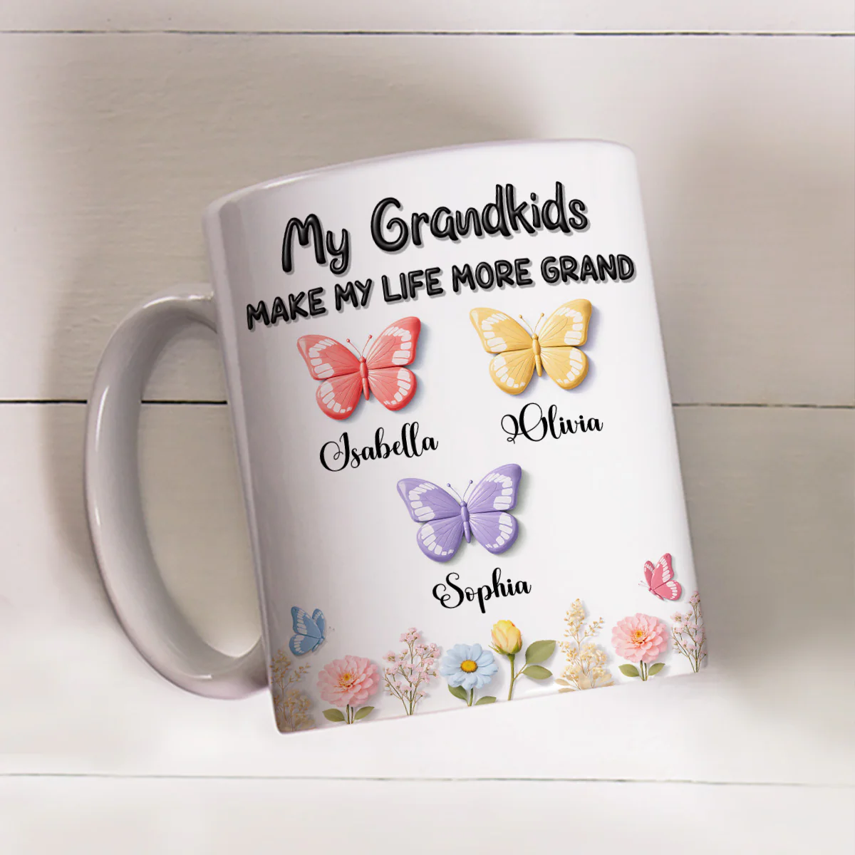 Blessed By My Grandkids - Personalized Custom 3D Effect Mug - Image 5