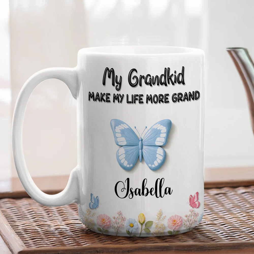 Blessed By My Grandkids - Personalized Custom 3D Effect Mug - Image 6