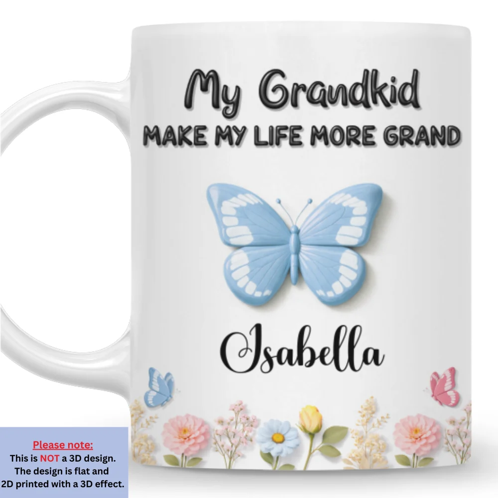 Blessed By My Grandkids - Personalized Custom 3D Effect Mug - Image 9