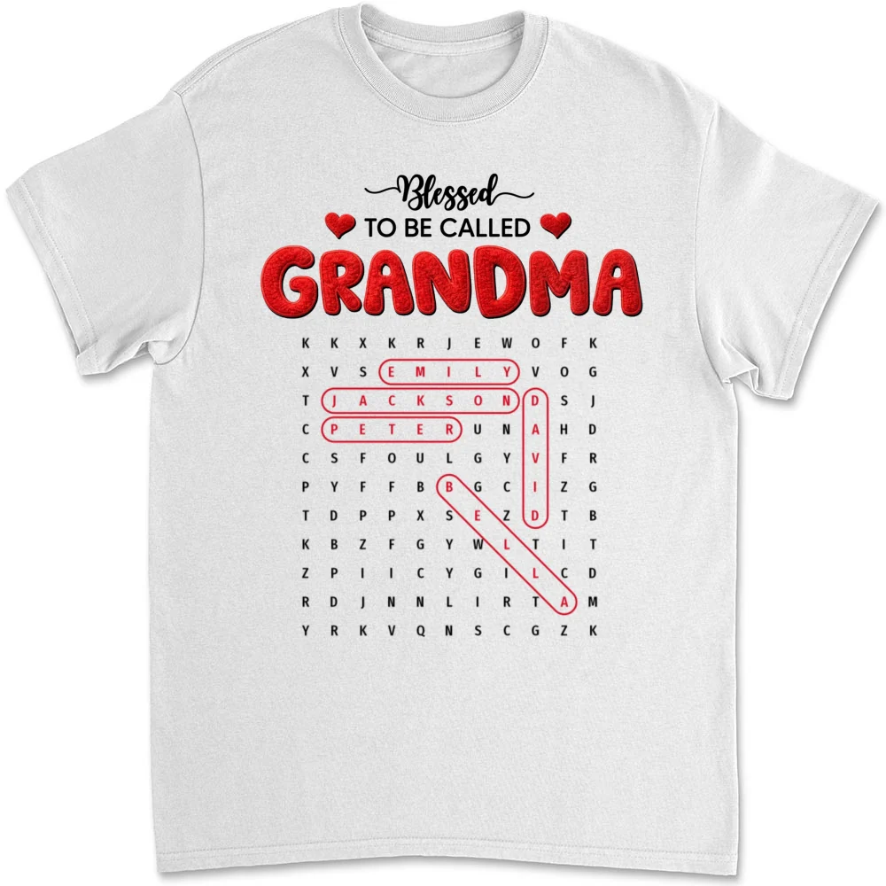 Blessed To Be Called Grandma - Personalized Custom Shirt - Image 12