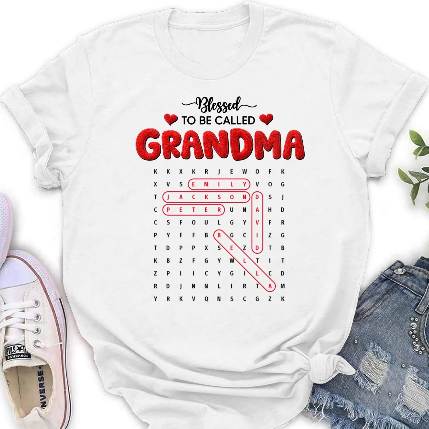 Blessed To Be Called Grandma - Personalized Custom Shirt - Image 19