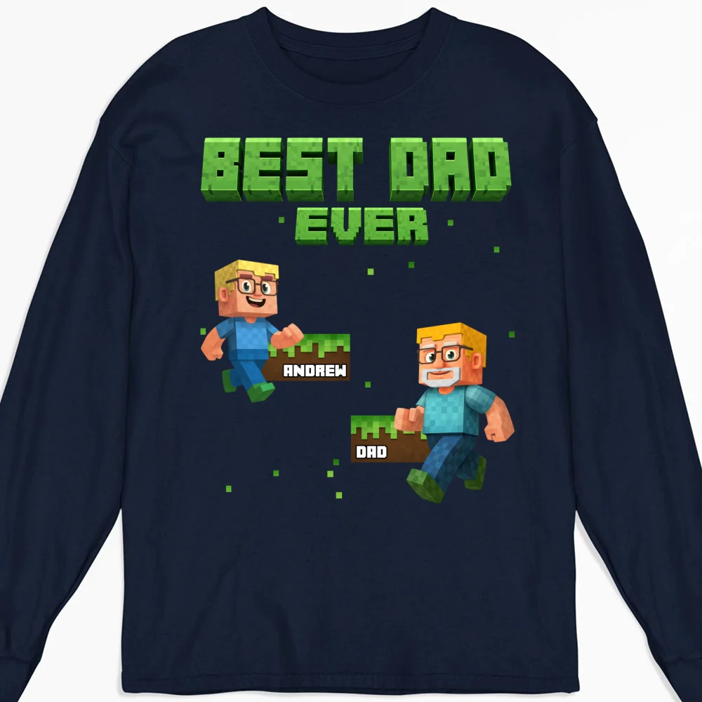 Blocky Daddy - Personalized Custom Shirt - Image 12