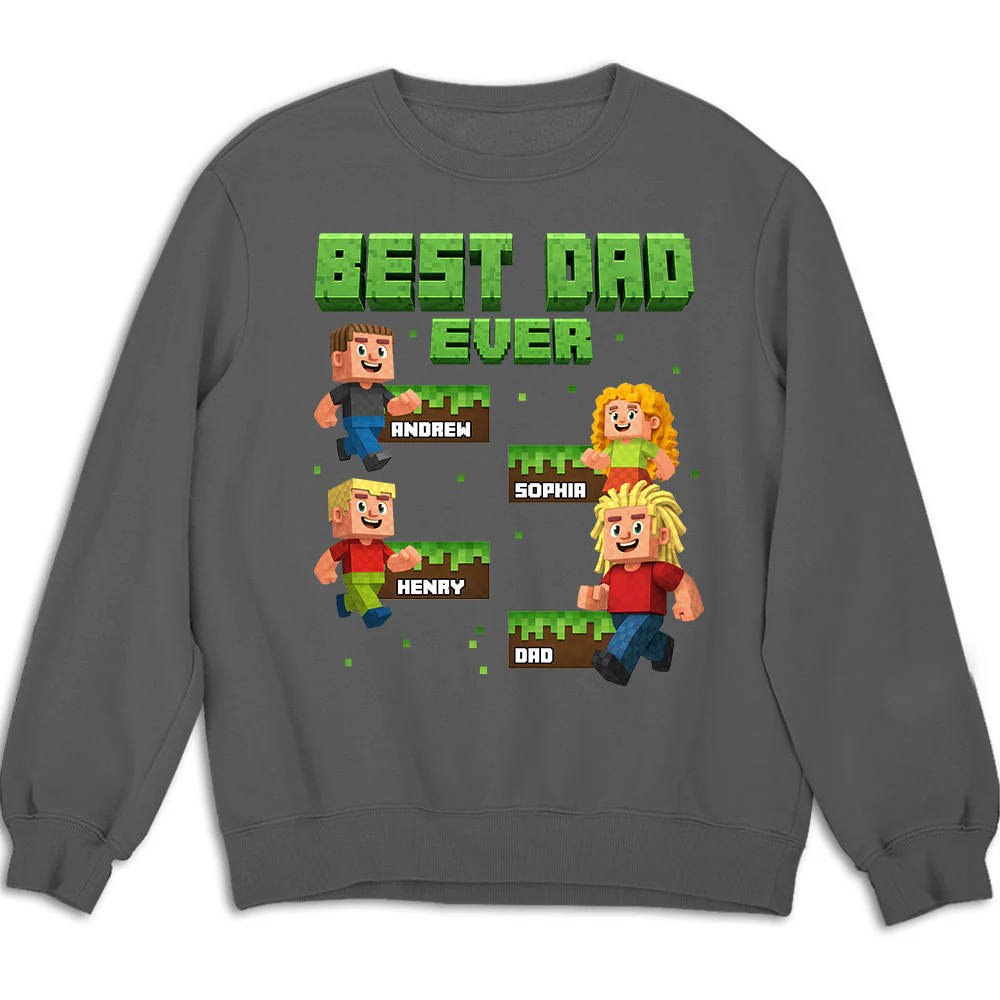 Blocky Daddy - Personalized Custom Shirt - Image 5