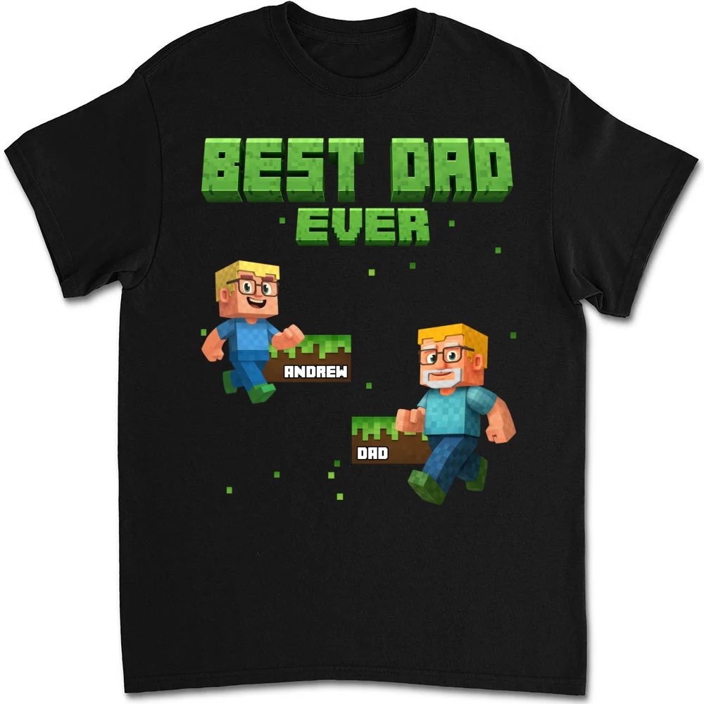 Blocky Daddy - Personalized Custom Shirt - Image 6