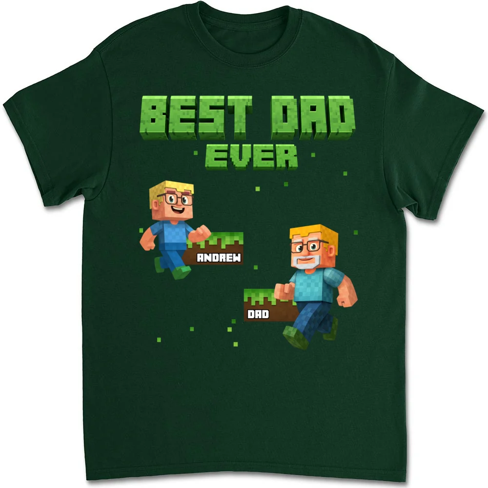 Blocky Daddy - Personalized Custom Shirt - Image 8