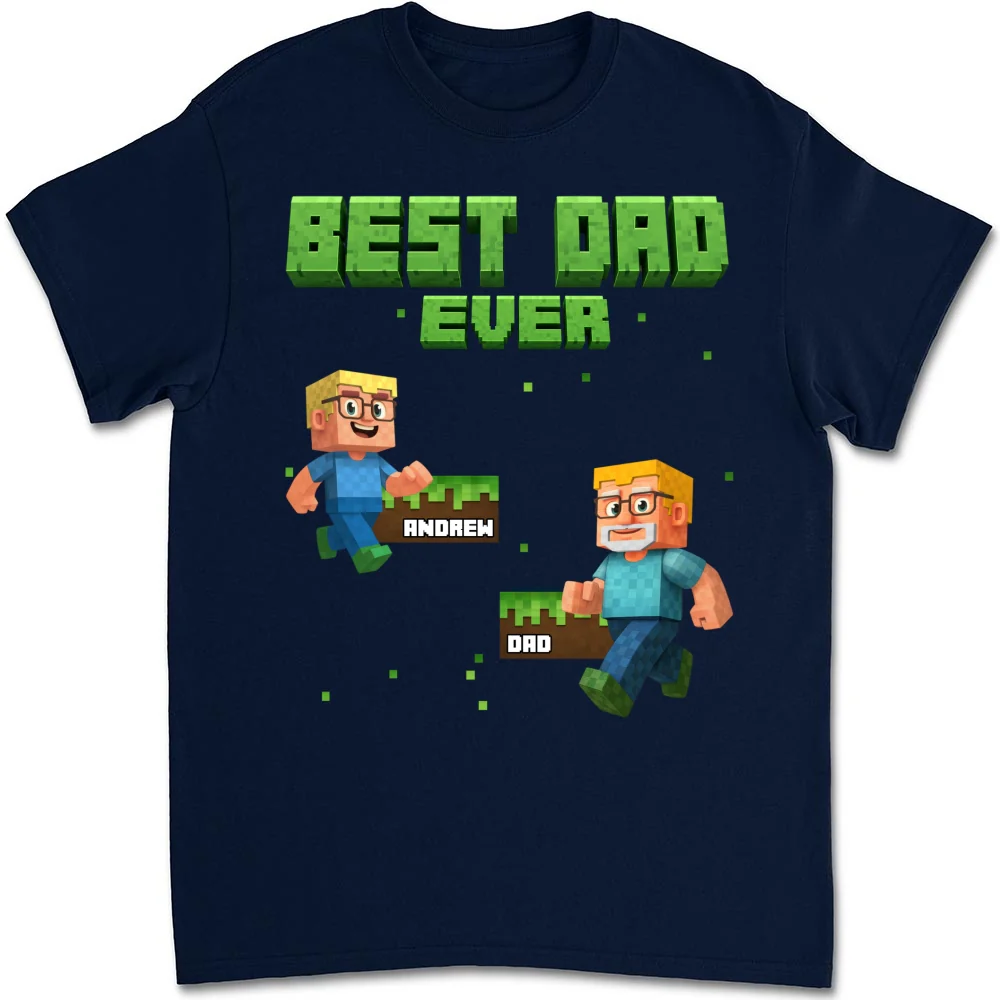 Blocky Daddy - Personalized Custom Shirt - Image 9