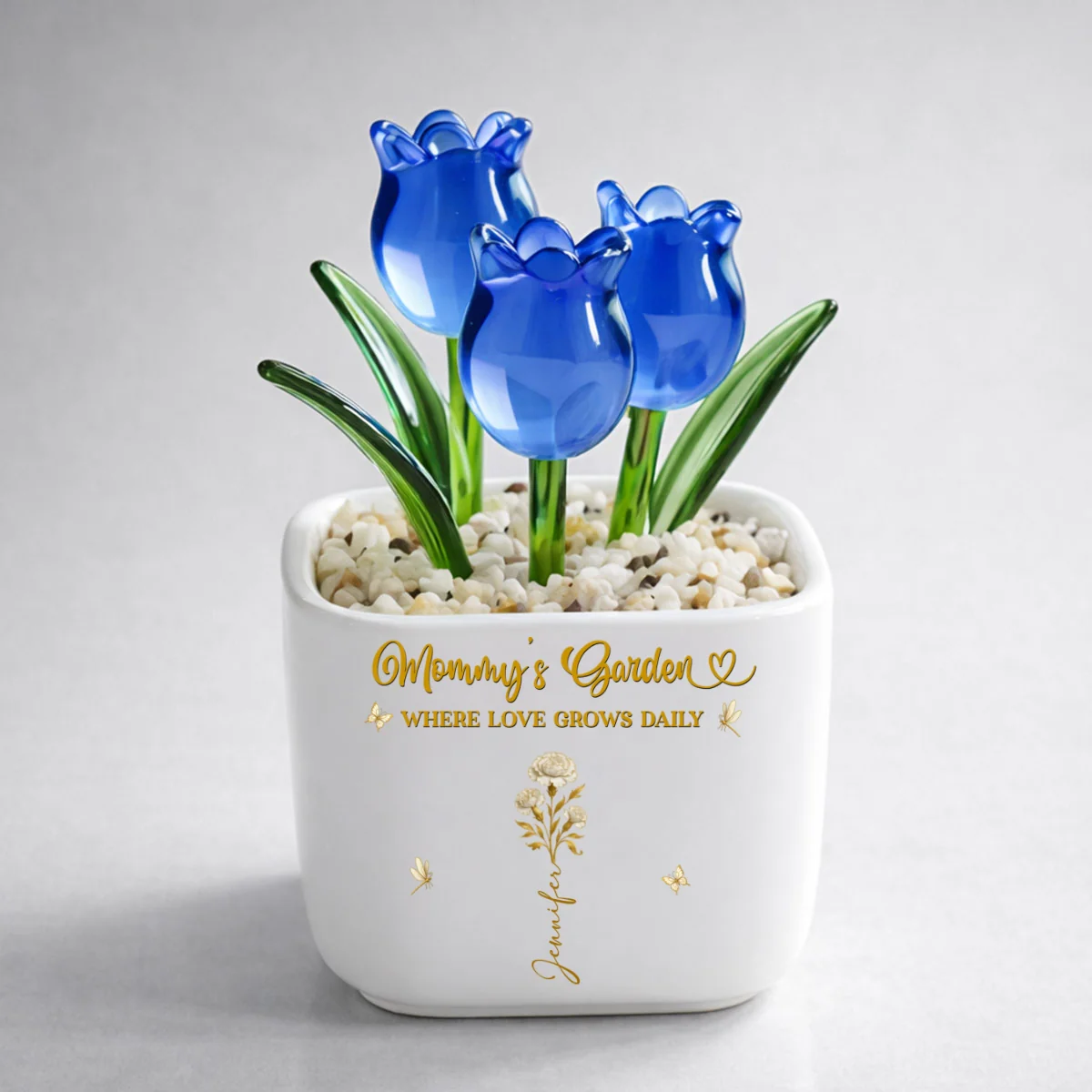 Blooming Bonds - Personalized Custom Glass Everlasting Tulips - Image 9