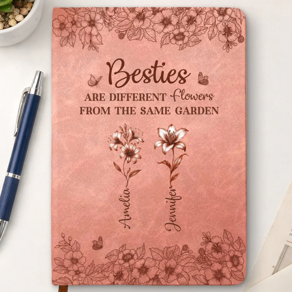 Blooming Together - Personalized Custom Leather Journal - Image 15