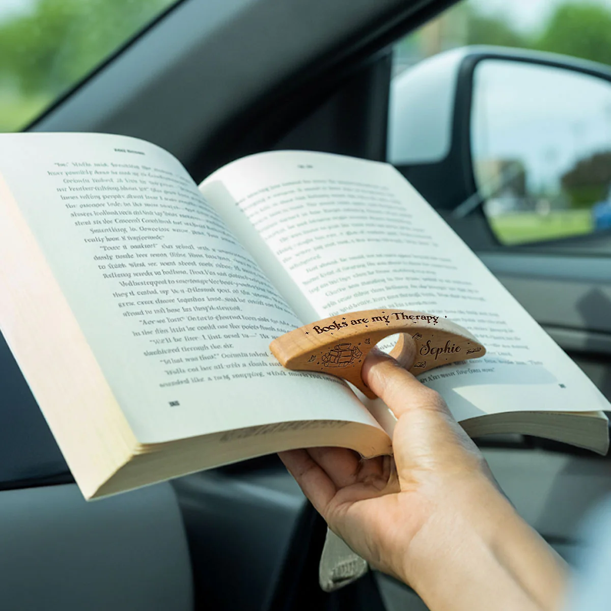Books Are My Therapy - Personalized Custom Book Page Holder - Image 6