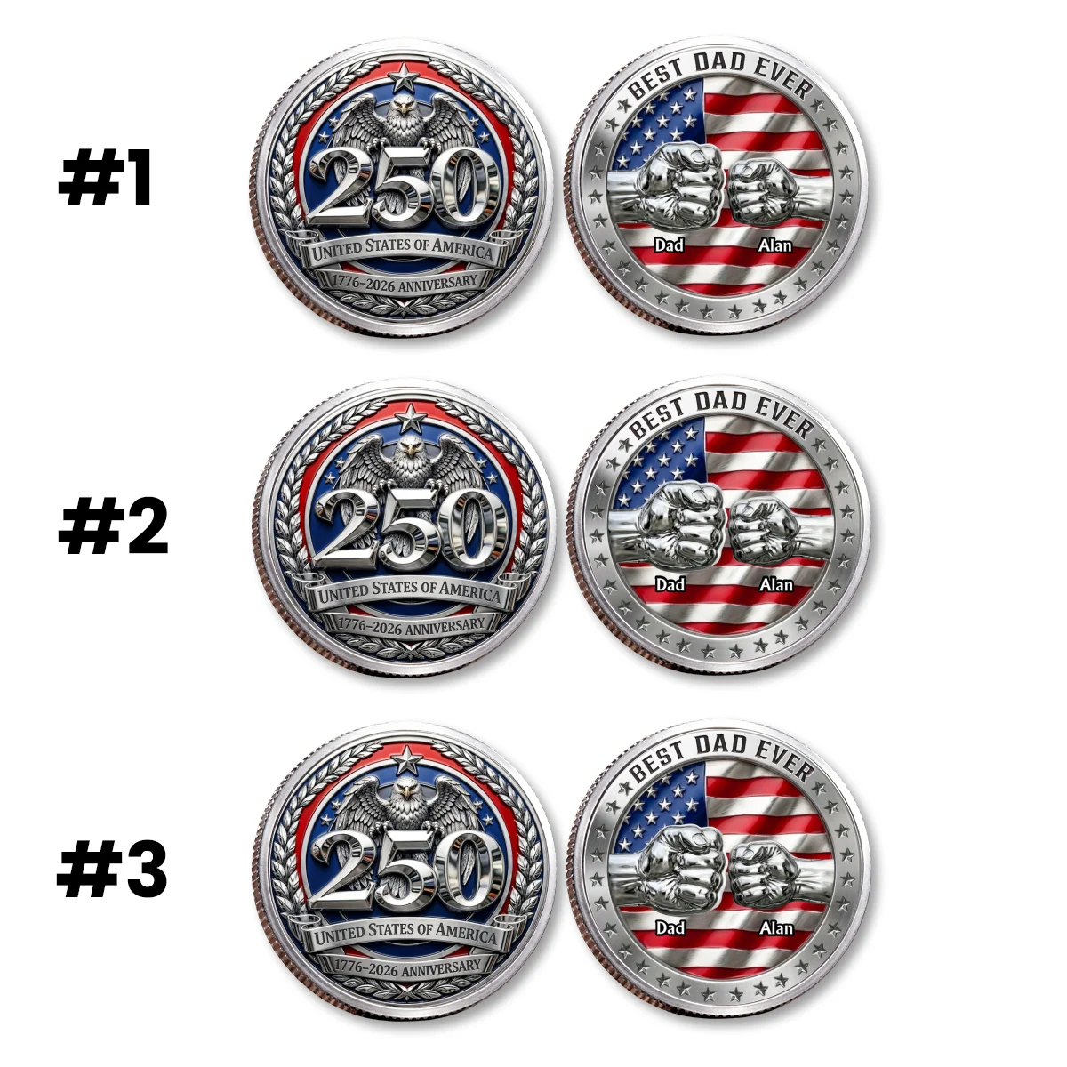 Born Free 250 - Personalized Custom Commemorative Keepsake Coin - Image 12